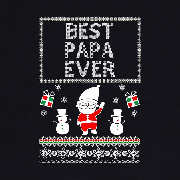 Awesome ugly christmas gift for Best papa ever by AwesomePrintableArt